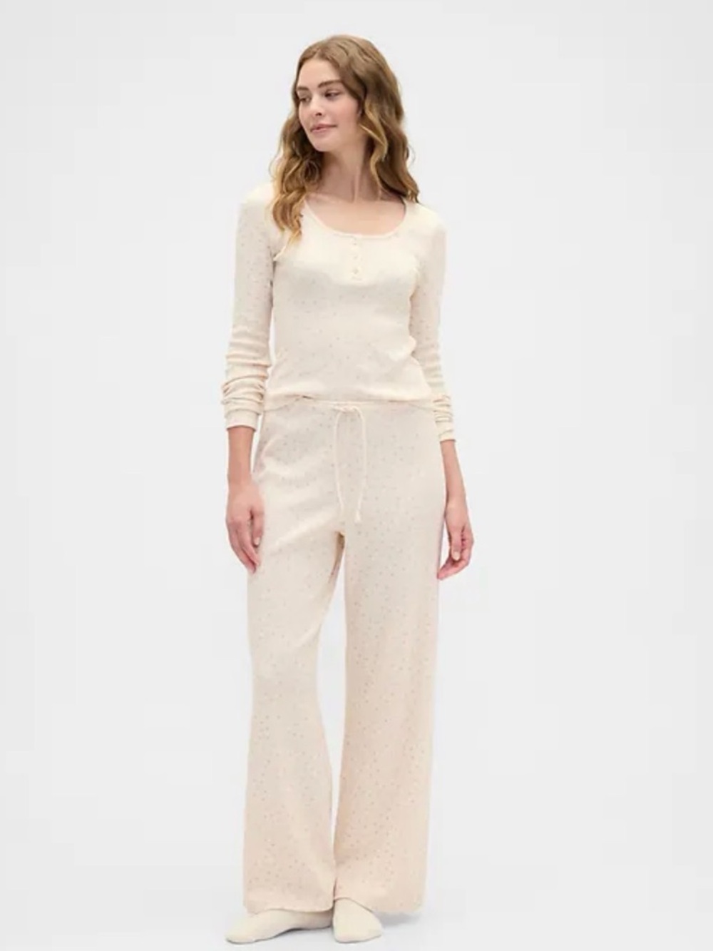 Gap Factory Waffle-Knit Wide Leg Women’s Pajama Pants NWT